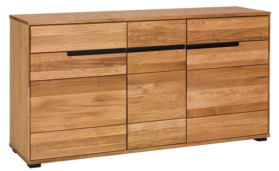 LOLA oak chest of drawers, low