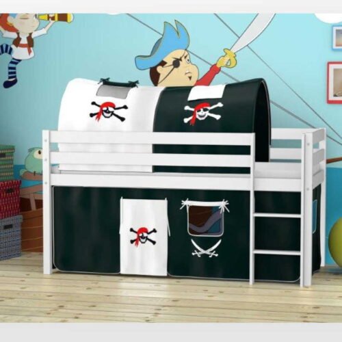 Children’s mezzanine bed, white pine, MARCO