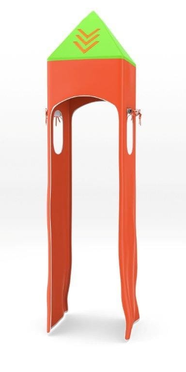 Bunk bed curtain orange and green - Image 2