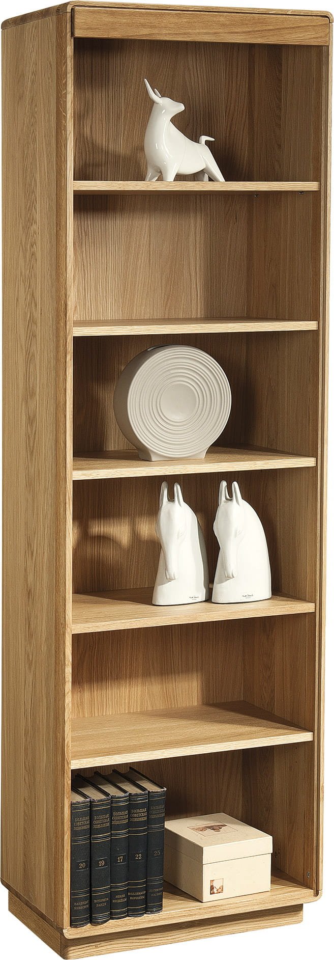 Oak bookcase with Atlanta shelves