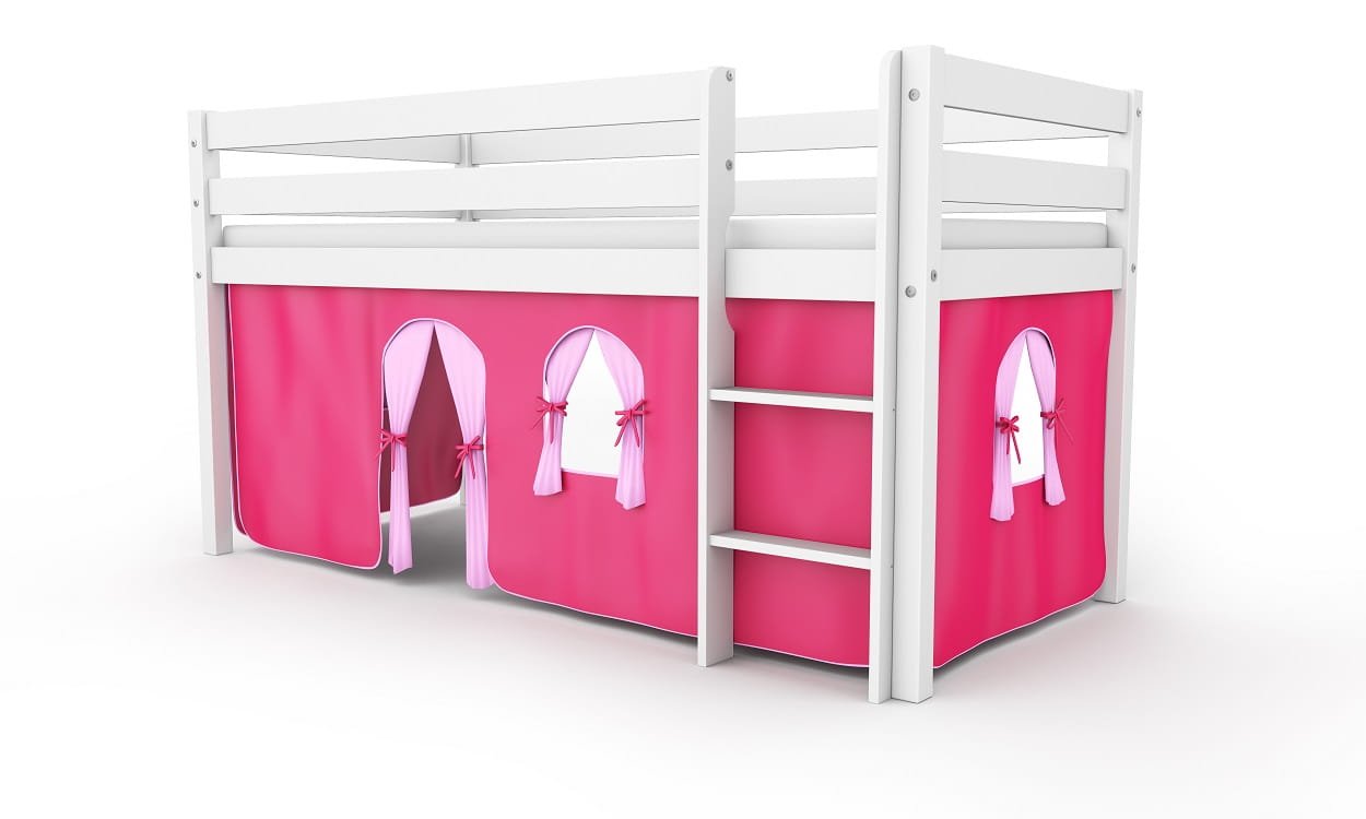 Pink curtain for bunk bed