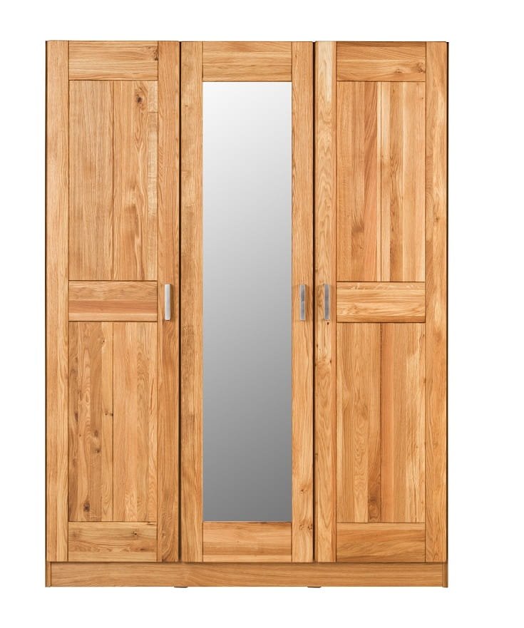 3D oak wardrobe with mirror TONI