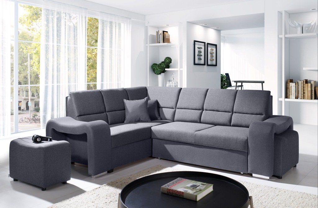 Wakiki fold-out corner sofa + 2 free poufs - Image 7