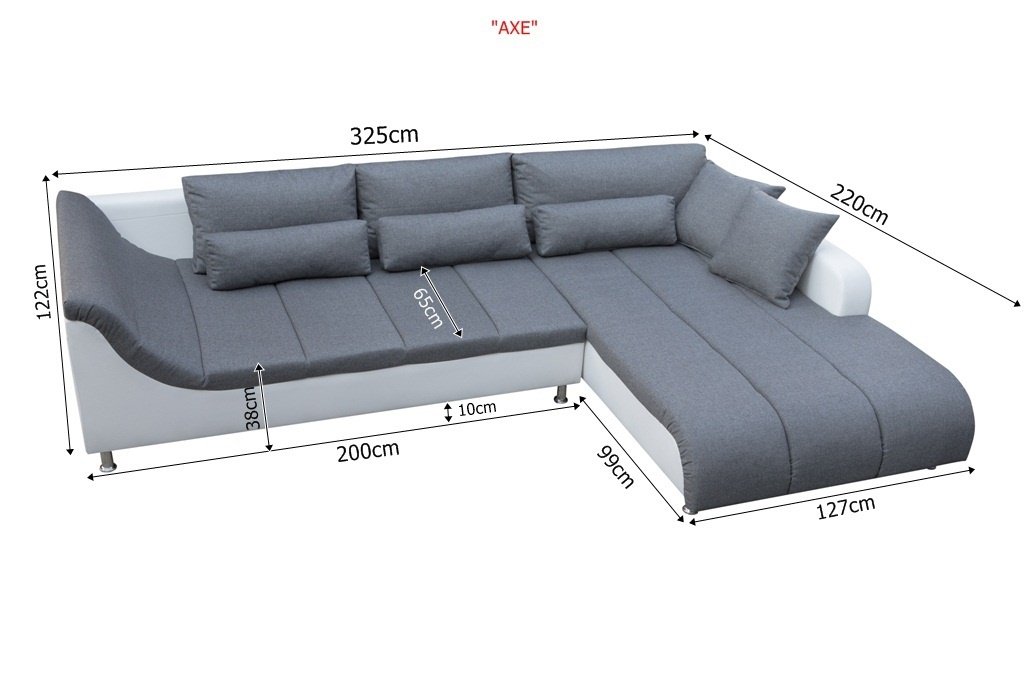 Axe non-folding corner sofa - Image 2