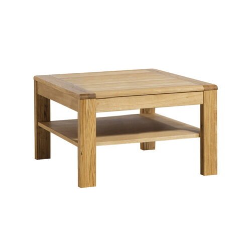 Oak coffee table with shelf 75×75 Atlanta