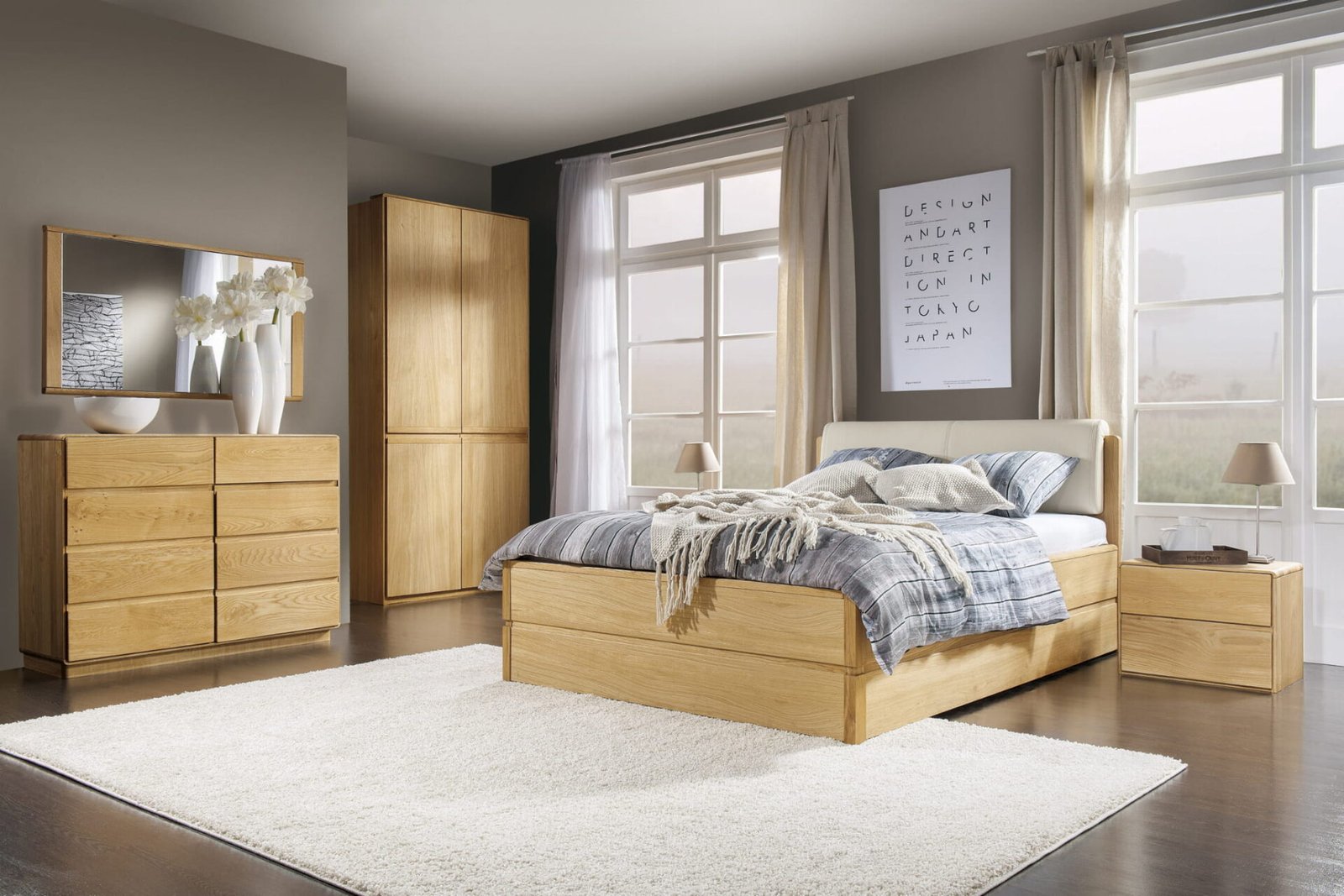 Oak bed 1400 Atlanta - Image 2