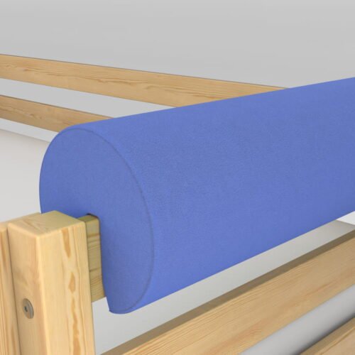 Blue bed protector pillow