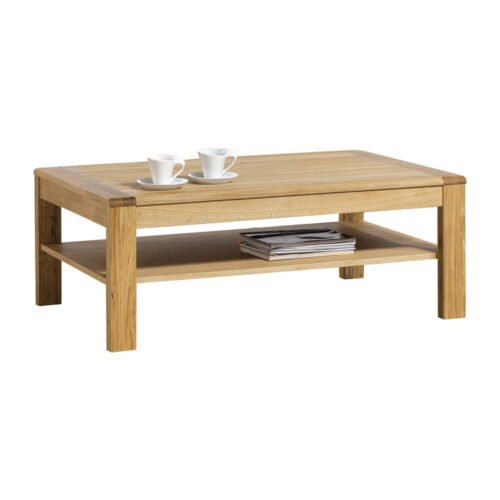 Oak coffee table with shelf 120×75 Atlanta