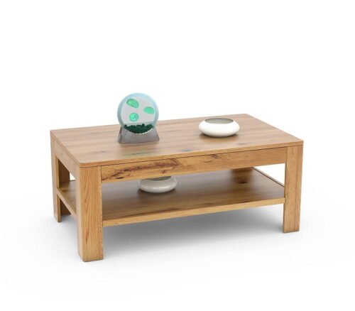 Oak coffee table with shelf 115×65