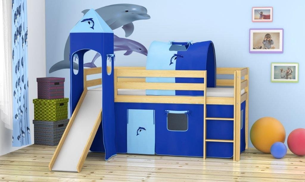 MARCO pine children's bed with slide - Image 5