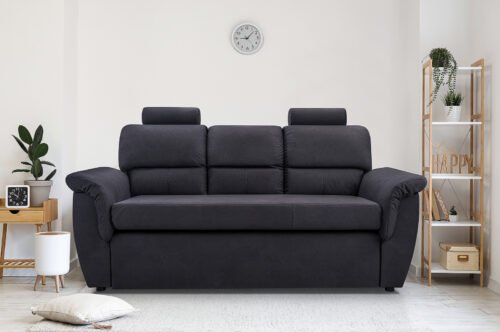 Diana three-seater sofa bed with headrests
