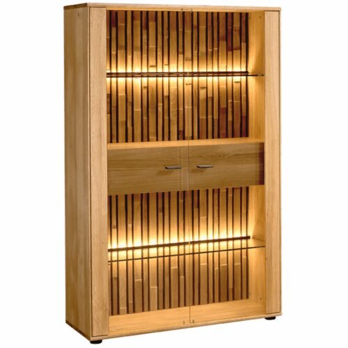 Tramonto two-door display cabinet – low