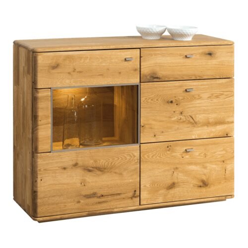 Denver oak chest of drawers