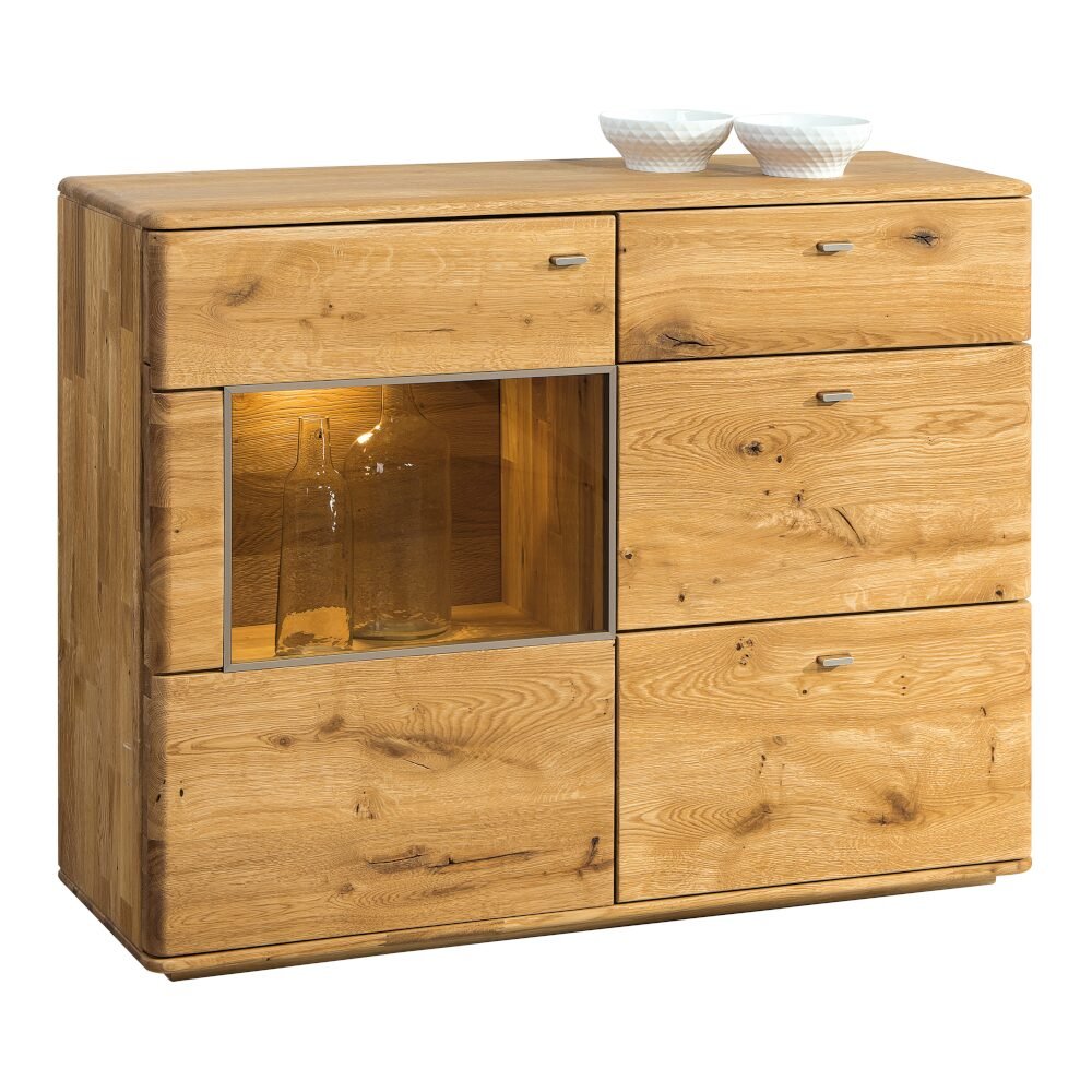 Denver oak chest of drawers