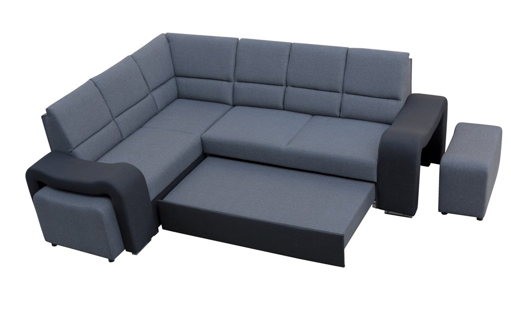 Wakiki fold-out corner sofa + 2 free poufs - Image 5